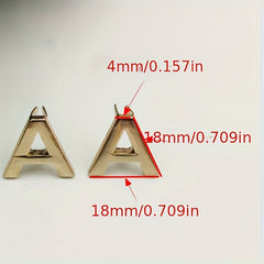 10Pcs DIY English 26 Letter Metal Rivets Claw Studs For Leather Crafts