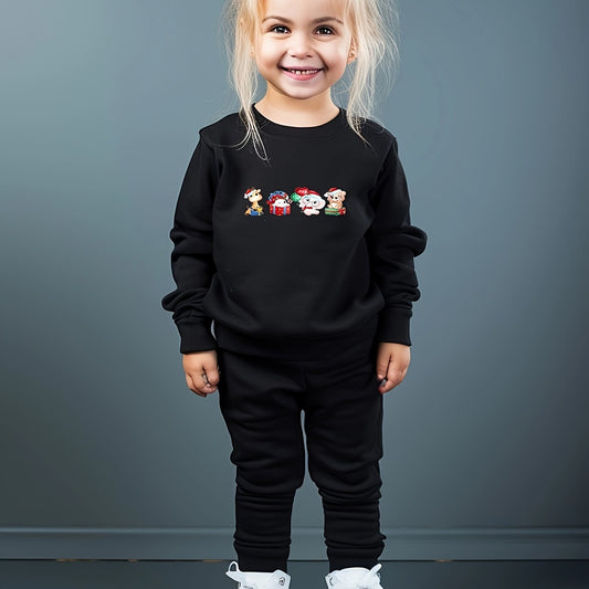 Girls Christmas Animals Sweatshirt & Sweatpants Set