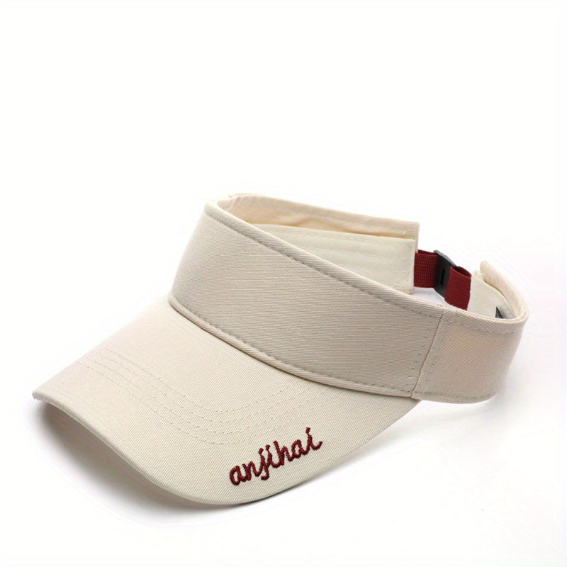 Men's Letter Embroidery Curved Eaves Sun Hat