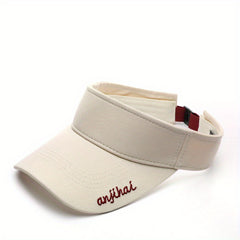 Men's Letter Embroidery Curved Eaves Sun Hat