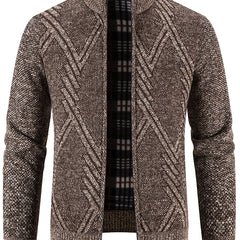 Men's Full Zip Casual Cardigan Thermal Regular Fit Knit Sweater