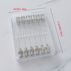 25 Single Tube Stainless Steel Metal Snap Lab Glue Filling Needle