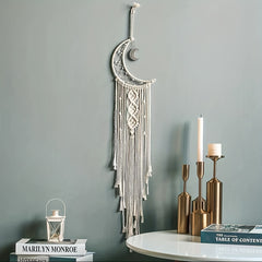 Moon Dream Catcher Bohemian Tapestry Wall Hanging Art Woven Boho Tapestry Decor