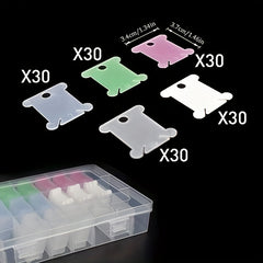 150pc Colorful Plastic Thread Spools Organizer Set with 24 Compartments