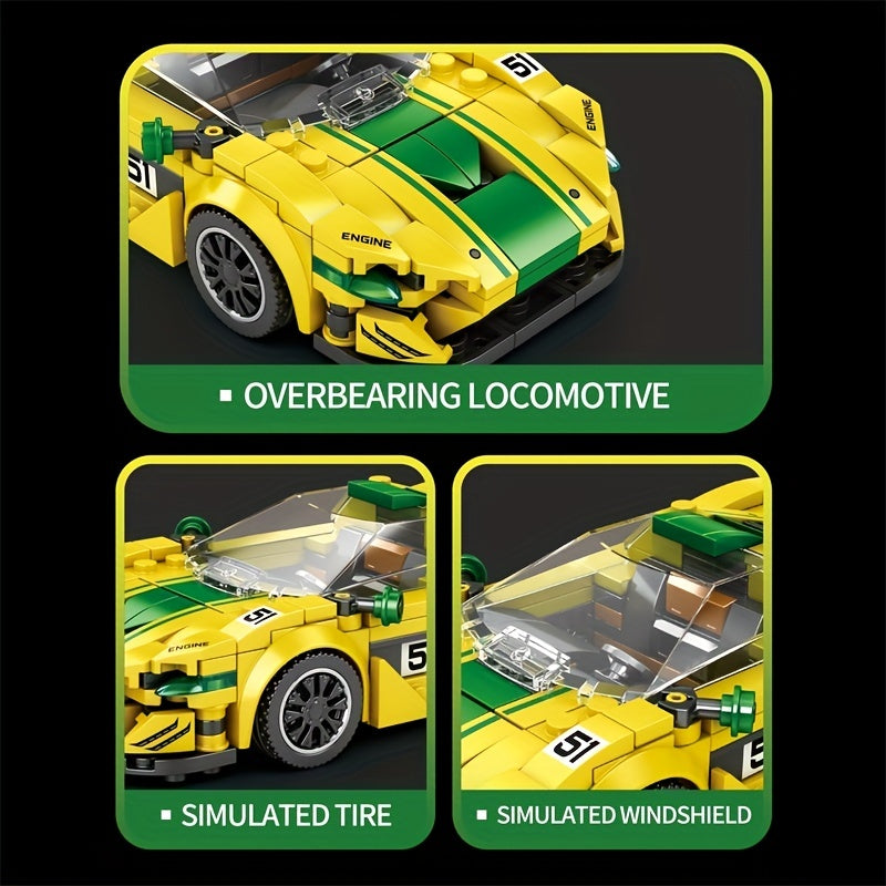 368pcs Reobrix Car Building Blocks Racing Car Building Blocks City Vehicle Build