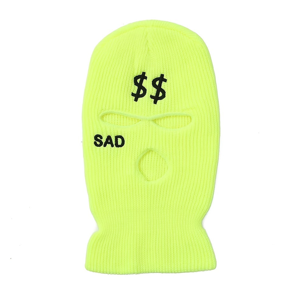 Embroidered Ski Mask for Outdoor Skiing and Walking