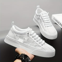 Men's Lace up Ripped Sneakers Skate Shoes