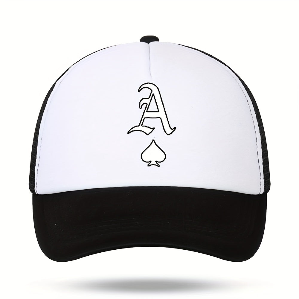 Unisex Sunshade Breathable Baseball Cap With Ace Of Spades Pattern