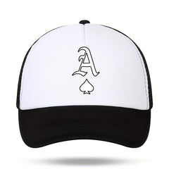Unisex Sunshade Breathable Baseball Cap With Ace Of Spades Pattern