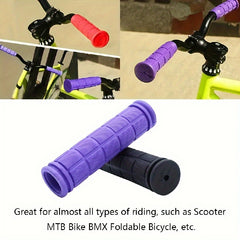 2pcs Colorful Fixed Gear Bike Handlebar Cover Soft Rubber Grip Stopper