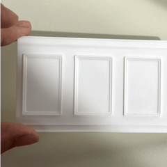 1:12 Scale Checkerboard Wainscoting 3D Wall Stickers for Dollhouses Model Homes