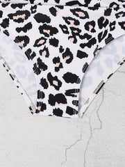 Leopard Print High Stretch Bikini Bottom High Waist Sexy Style Beachwear