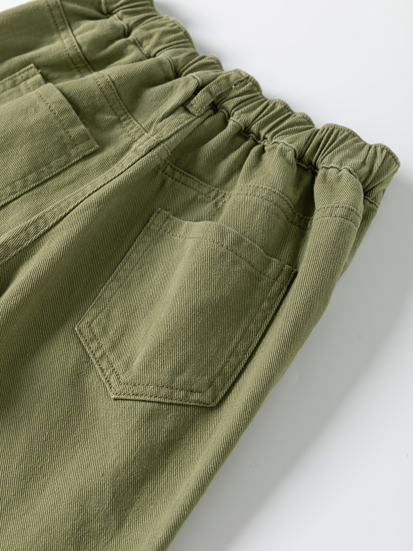 Boys Army Green Shorts with Pockets for Spring and Summer