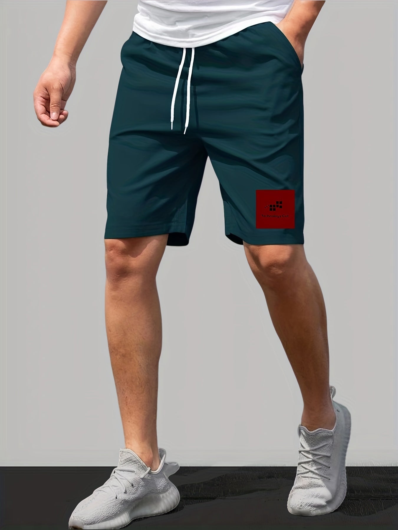 Men's Graphic Pattern Comfy Shorts Elastic Waist Drawstring Shorts