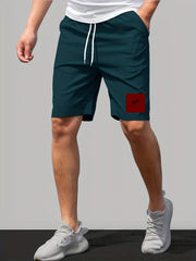 Men's Graphic Pattern Comfy Shorts Elastic Waist Drawstring Shorts