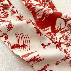 Letters Print Scarf Thin Long Small Silk Scarf Tie Bag Decoration