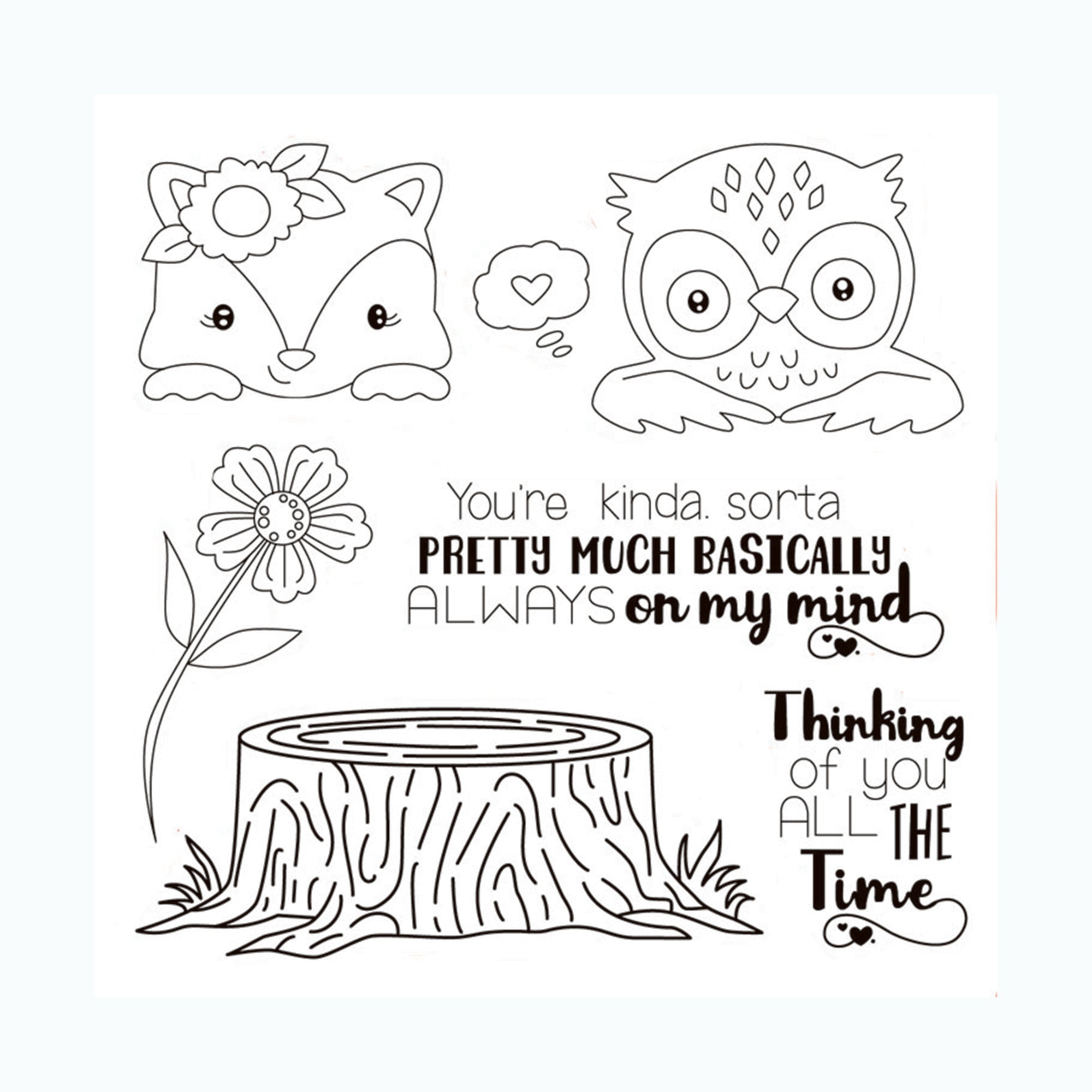 Cartoon Animals Clear Stamp for DIY Scrapbooking Card Making