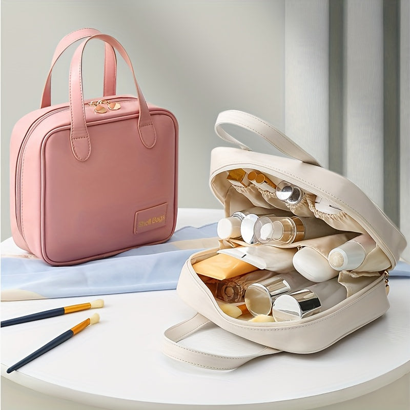 Large Capacity Portable PU Makeup Bag with Zipper