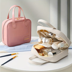 Large Capacity Portable PU Makeup Bag with Zipper