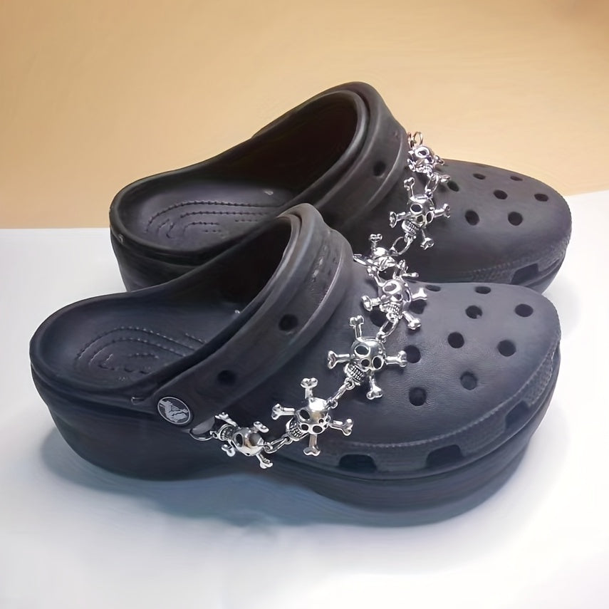 Punk Skull Chain for Crocs Kids