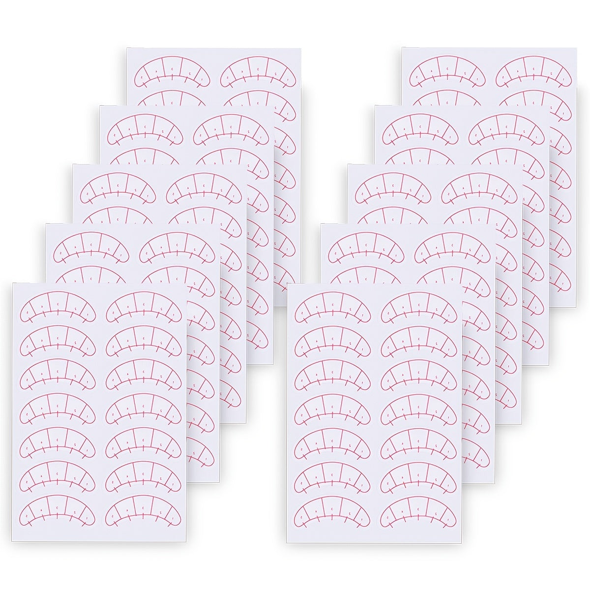 10 Sheets Eyelash Extension Paper Patches 3D Under Eye Pads