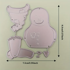 Christmas Snowman Metal Cutting Dies Stencil DIY Scrapbooking Embossing