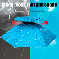 Portable UV Protection Umbrella Hat for Outdoor Fishing