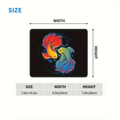 Fish Love Pattern Rectangular Mousepad 20x24cm