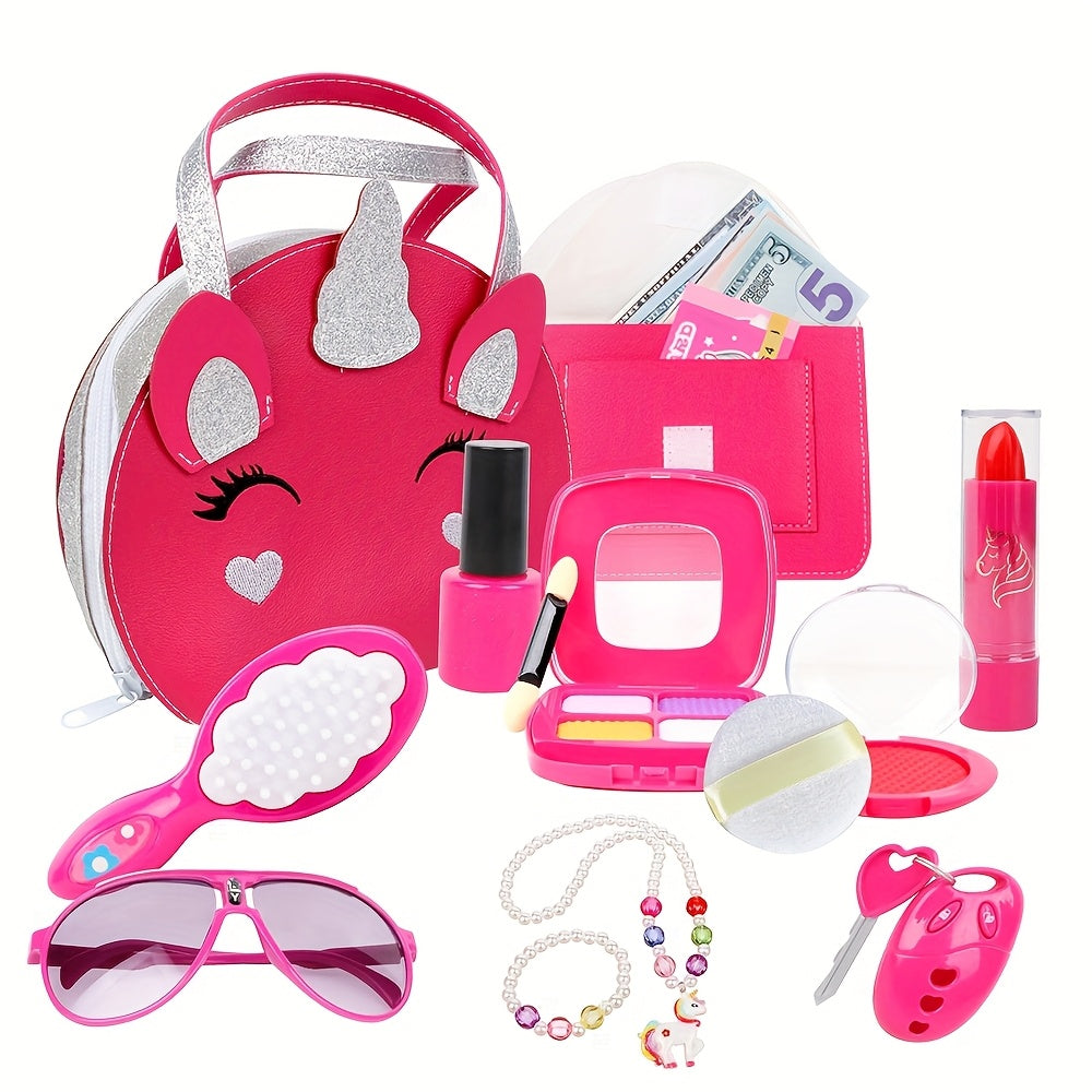 Children's Girl Makeup Toy with Durable Zipper - Princess Role Play Set