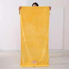 Soft Coral Fleece Bath Towel Quick Dry Absorbent Skin Friendly 55x27in