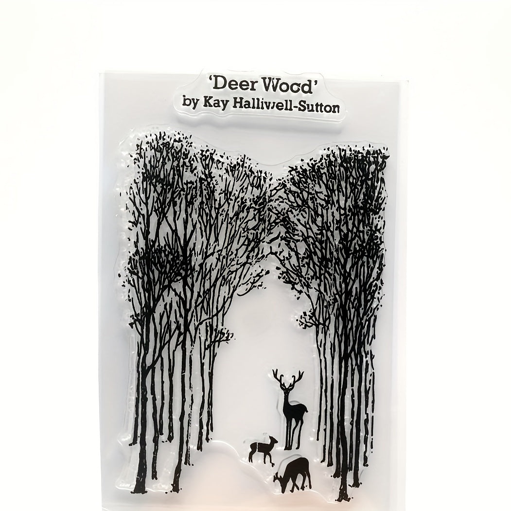 Christmas Forest Deer Silicone Transparent Stamp