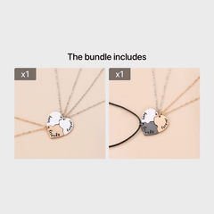 3pcs Girls Heart Pendant Necklace Teen Party Accessories