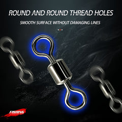 210pcs Fishing Line Connectors Bearing Swivels Accessories