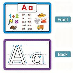 Alphabet Phonics Flash Cards Writing Practice Educational for Kids