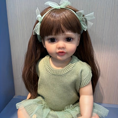 55 88 Cm Full Vinyl Soft Touch Reborn Baby Realistic Girl Doll Kids Gift Toy