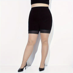 Floral Two Tone Control Top Tights