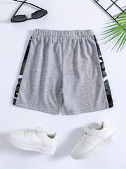 Boys Camo Comfort Shorts Quick Dry Drawstring Outdoor Wear