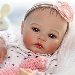 18 Inch Lifelike Reborn Baby Doll for Girls Soft Weighted Body
