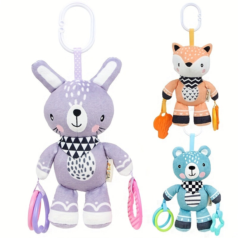 Baby Teething Ring Rattle Cloth Crib Hanging Doll Toy