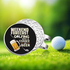 2 Magnetic Metal Clips for Golf Hats, Ball Marker, Compact Gift