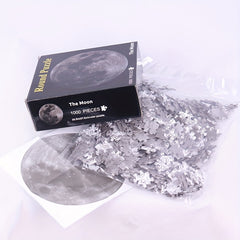 1000pcs Earth & Moon Puzzle 2D Flat Jigsaw for Adults Space Theme Toy