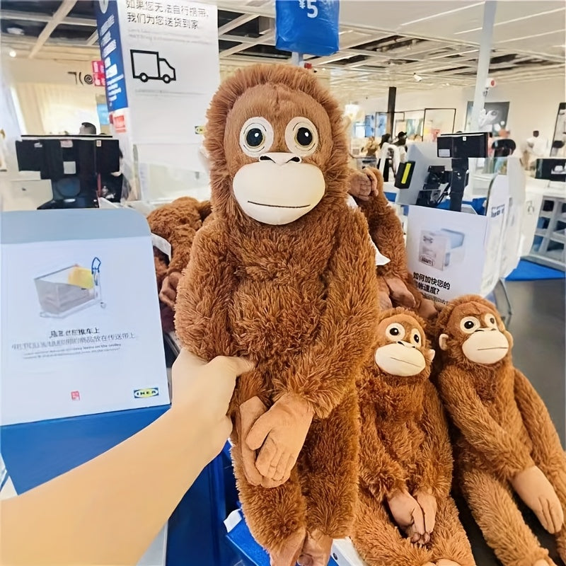 Plush Monkey Doll Toy Mimics Humans Soft Stuffed Animal Birthday Gift