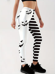 Pumpkin Ghost Print Yoga Pants High Waist Leggings