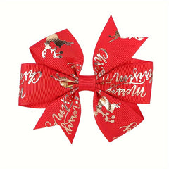 Christmas Elk Snowman Hair Clip