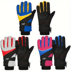 Kids Waterproof Winter Gloves Windproof Warm Gloves