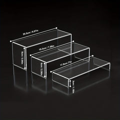 3-Layer Clear Acrylic Display Stand for Desserts Dolls Cosmetics