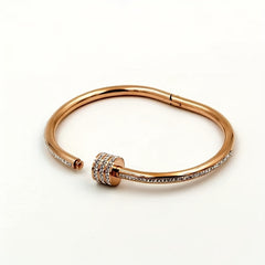 Titanium Steel Hand Jewelry Sparkling Rhinestone Energy Healing Bracelet