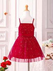 Girls' Sparkle Stars Mesh Cami Dress