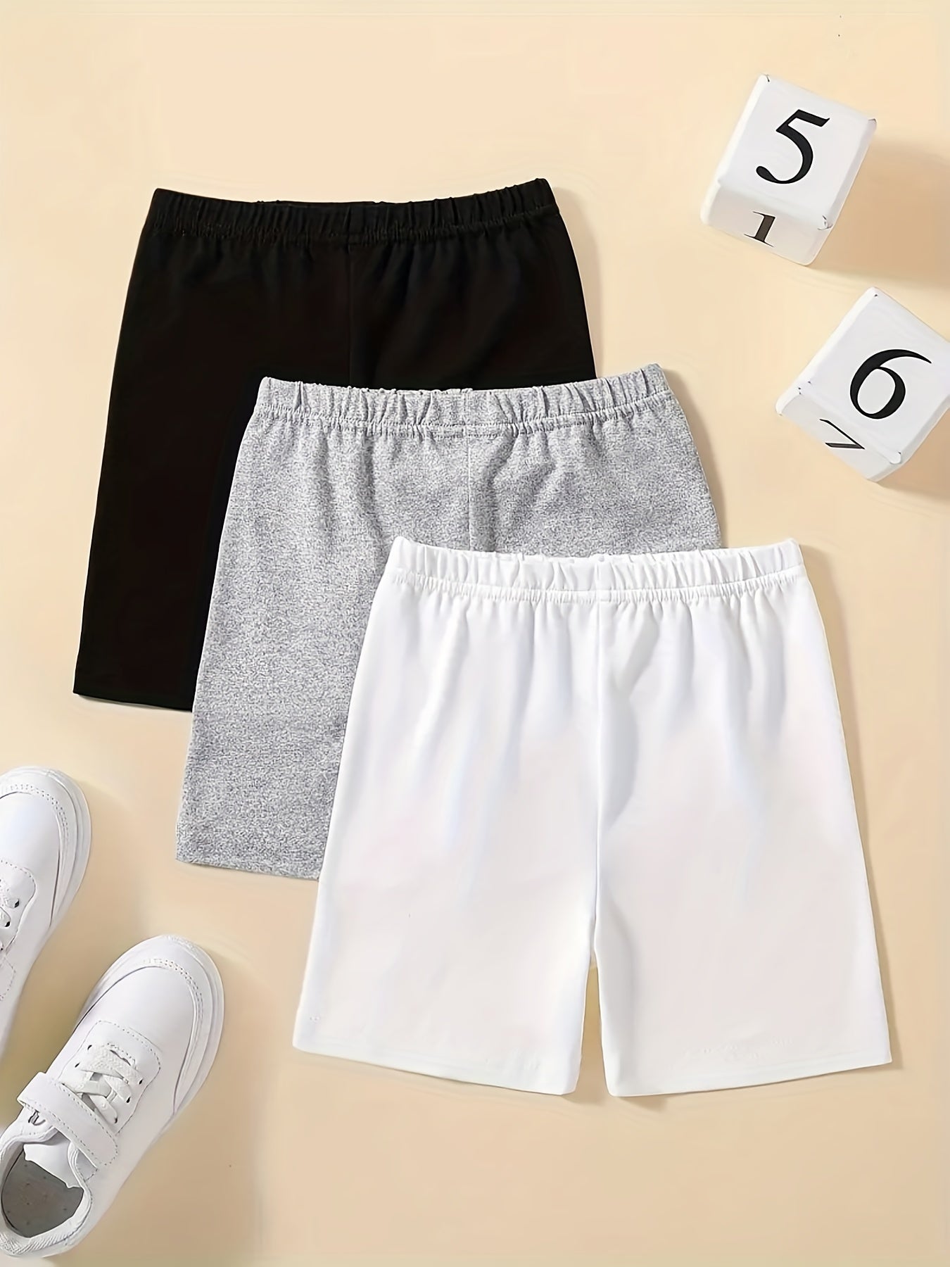 Girls' Thin Casual Elastic Waist Safety Shorts Leggings Undershorts