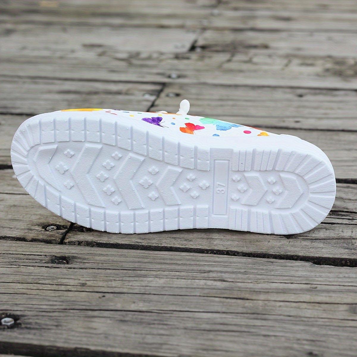 Women's Butterfly Graphic Slip-on Boat Shoes Lightweight Casual Flats